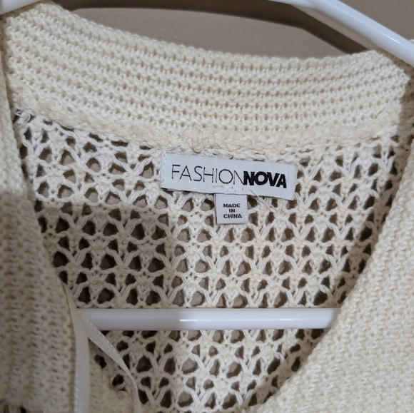 Fashion Nova Crochet Short Sleeve Top, Size:Large - Picture 2 of 4